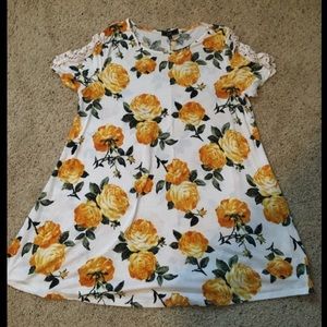Vibe Sportswear Yellow Floral Dress